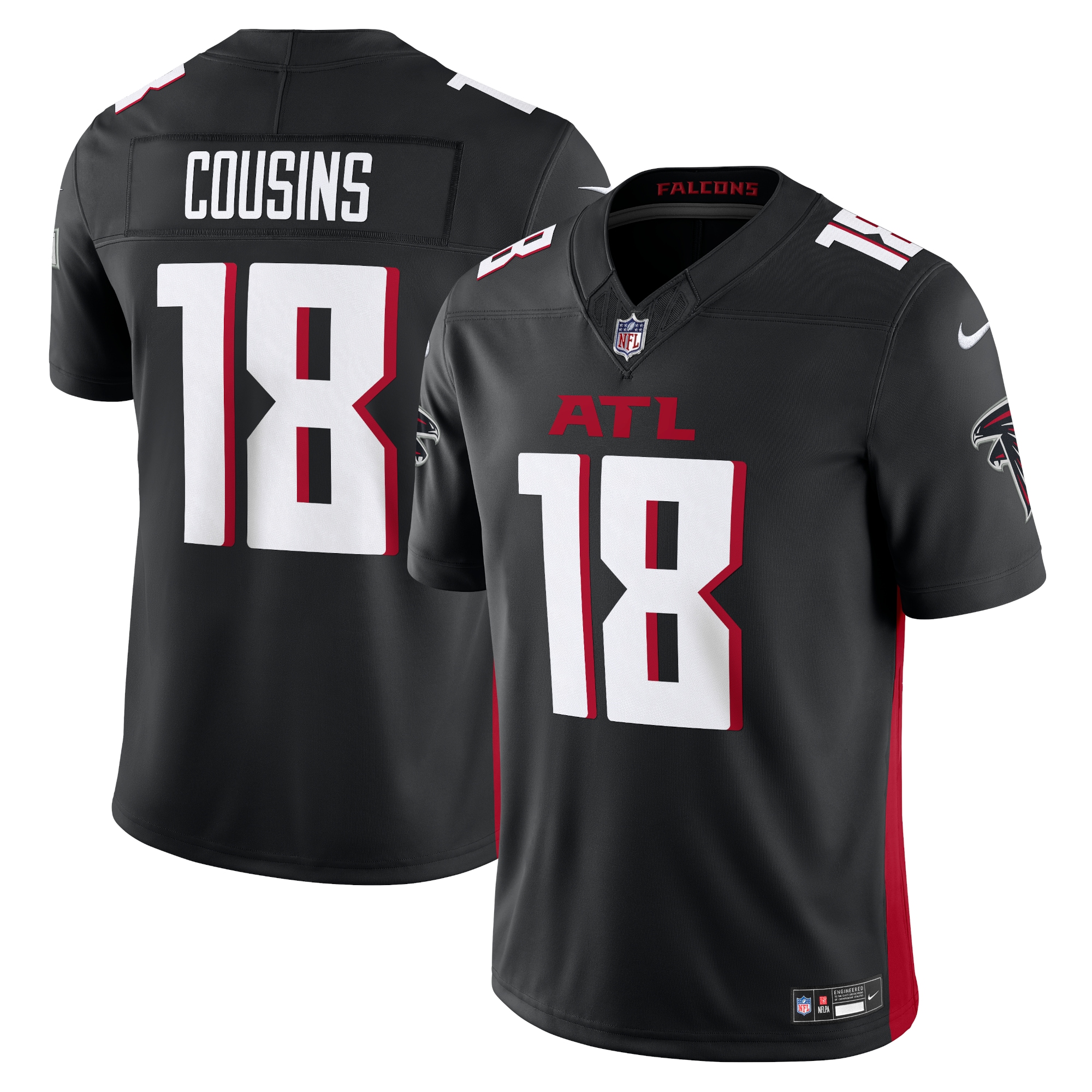 Men's Atlanta Falcons Kirk Cousins Black Vapor F.u.s.e. Limited Jersey Js4362