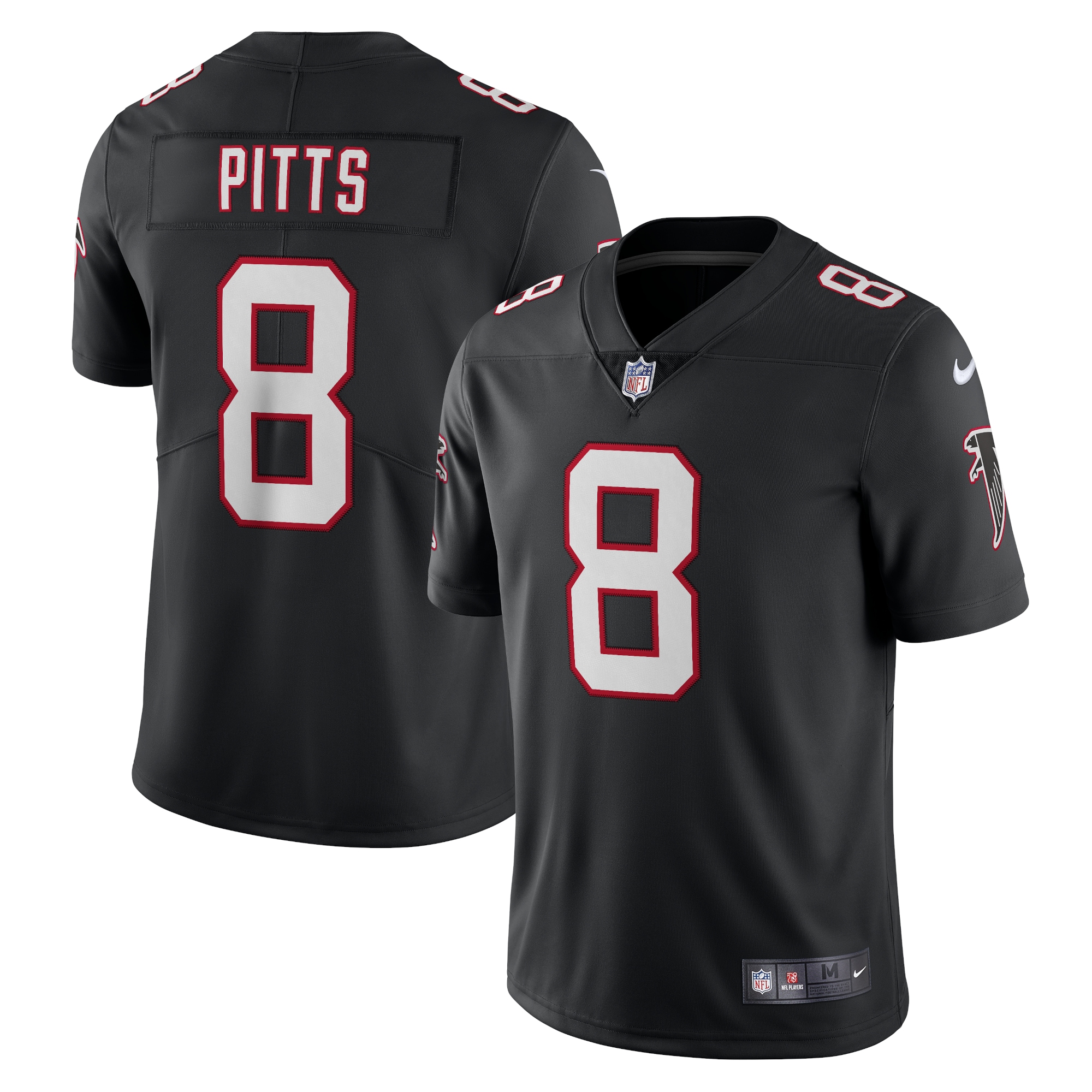 Men's Atlanta Falcons Kyle Pitts Black Alternate Vapor Limited Jersey Js1286