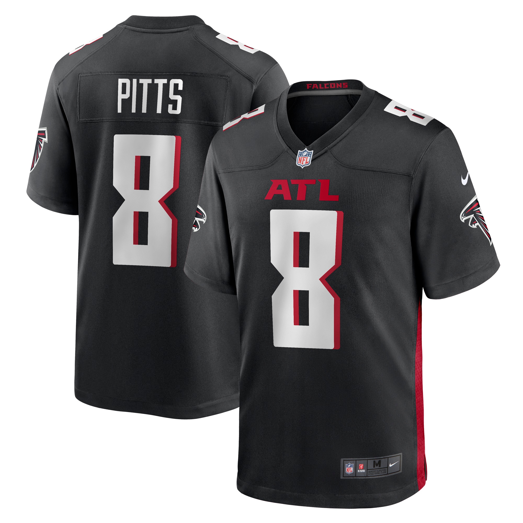Men's Atlanta Falcons Kyle Pitts Black Game Jersey Js9080