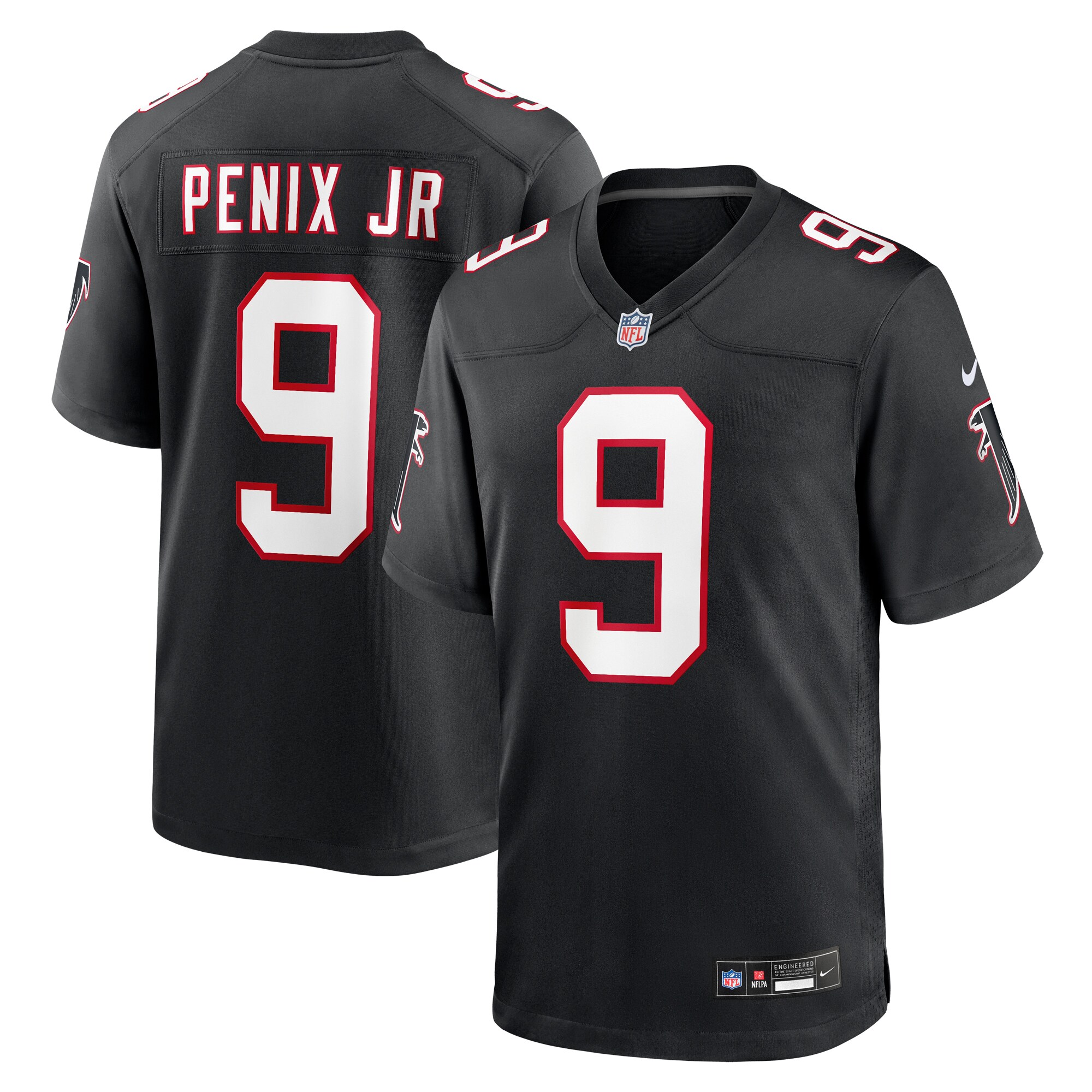 Men's Atlanta Falcons Michael Penix Jr. Black Throwback Game Jersey Js1789