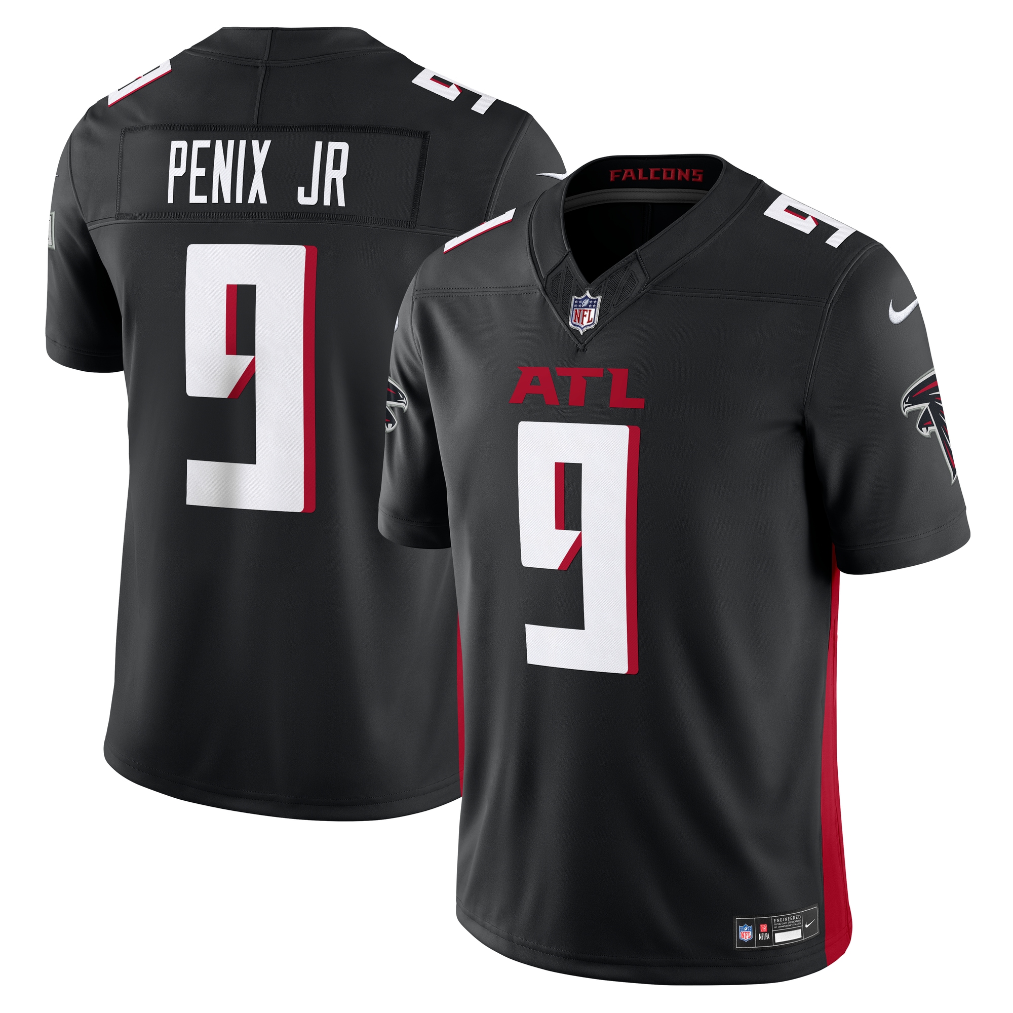 Men's Atlanta Falcons Michael Penix Jr. Black Vapor F.u.s.e. Limited Jersey Js4608