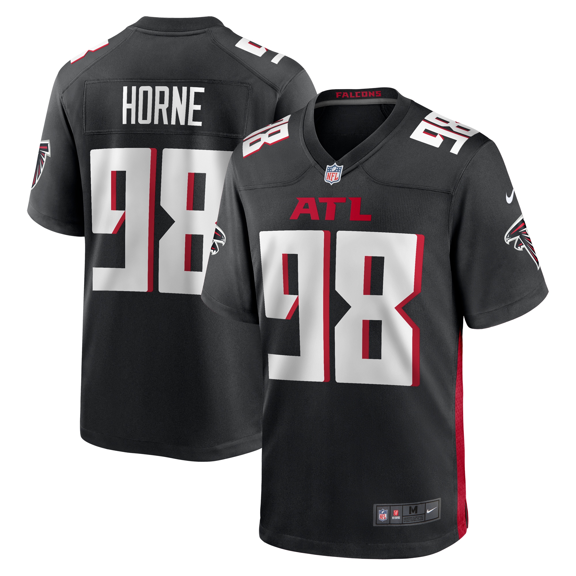 Men's Atlanta Falcons Timmy Horne Black Game Player Jersey Js6897