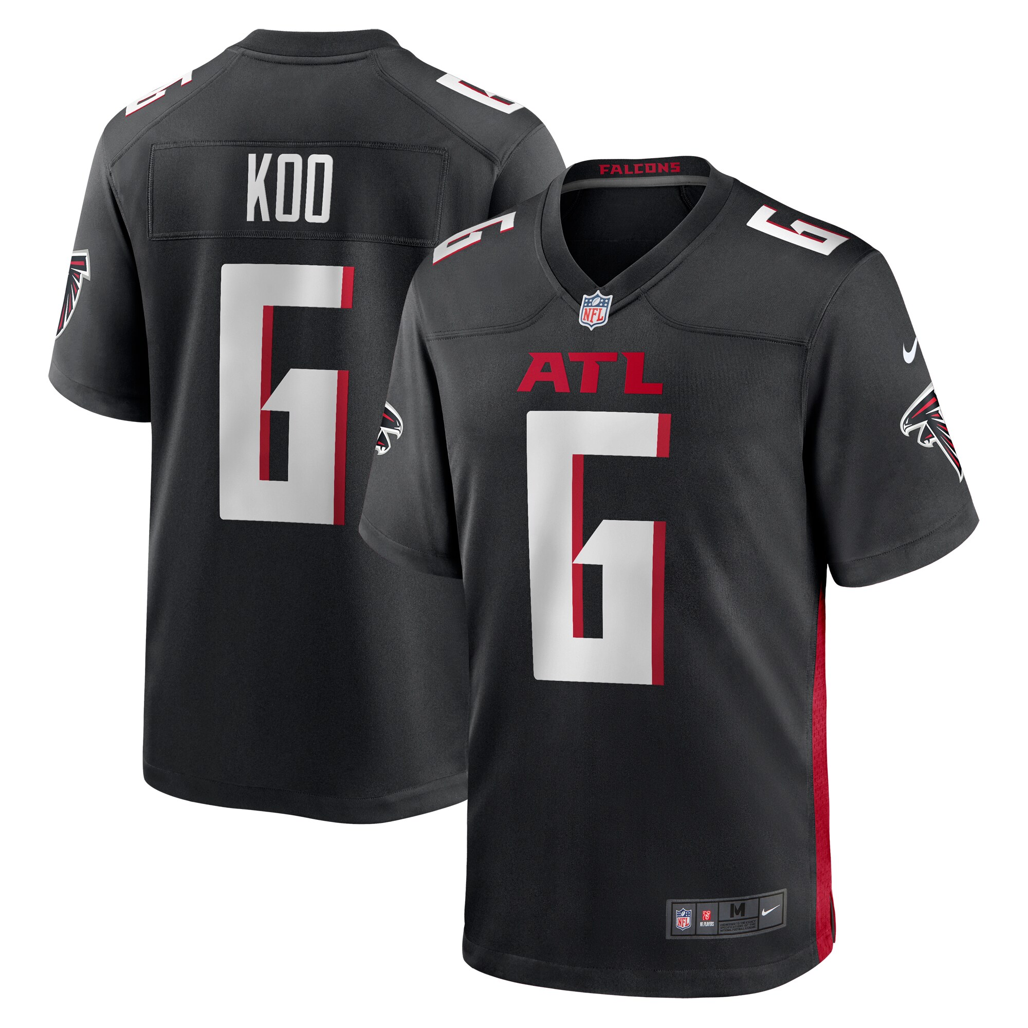 Men's Atlanta Falcons Younghoe Koo Black Team Game Jersey Js2564
