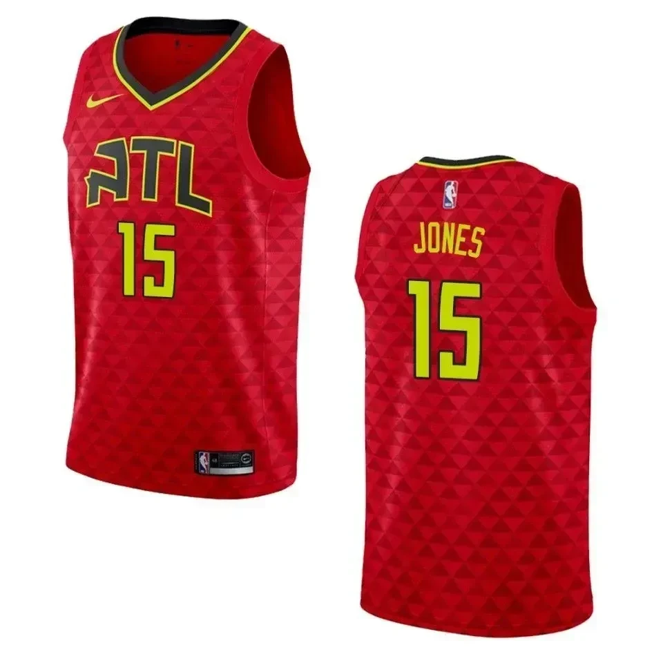Men's Atlanta Hawks 15 Damian Jones Statement Swingman Jersey - Red