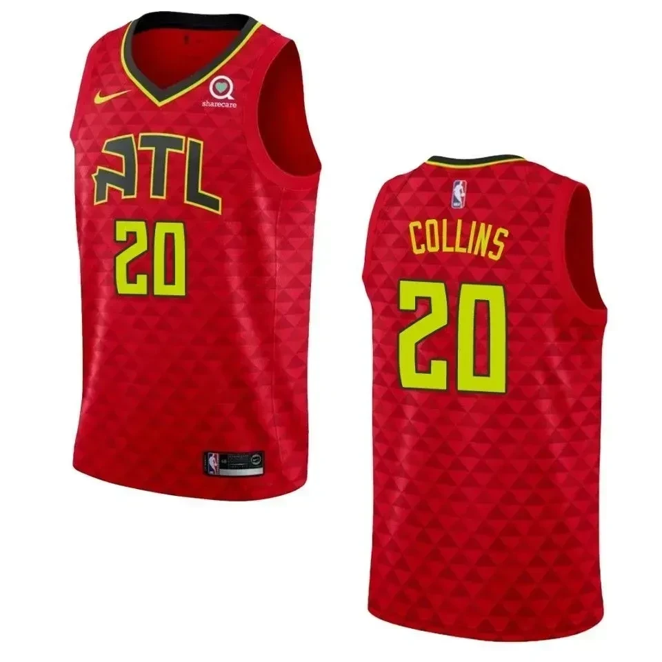 Men's Atlanta Hawks 20 John Collins Statement Swingman Jersey - Red