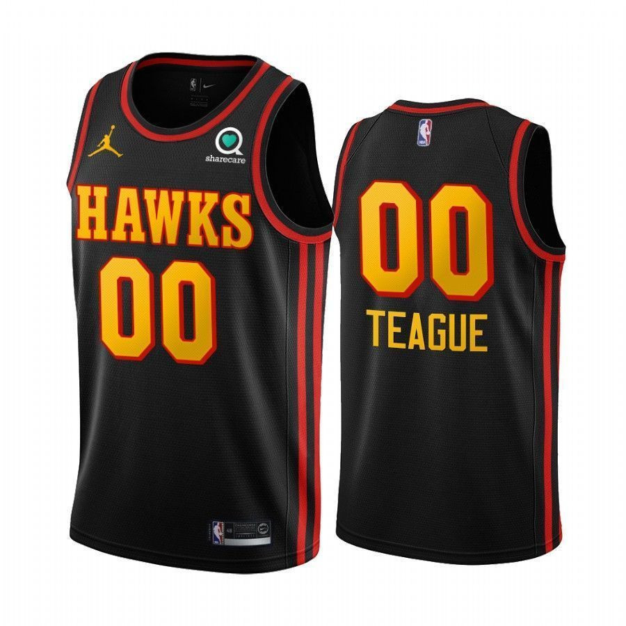 Men's Atlanta Hawks Jeff Teague 00 Black Classic Jersey