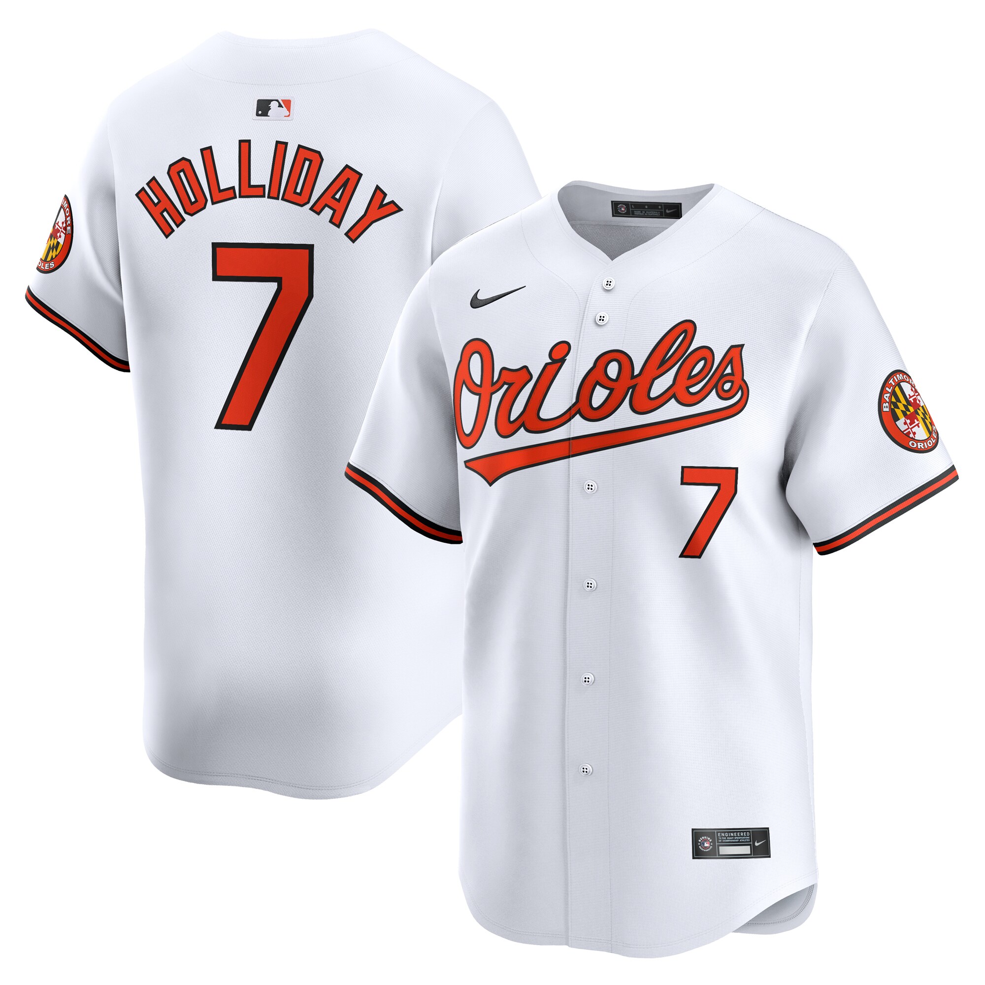 Men's Baltimore Orioles Jackson Holliday White Home Limited Player Jersey