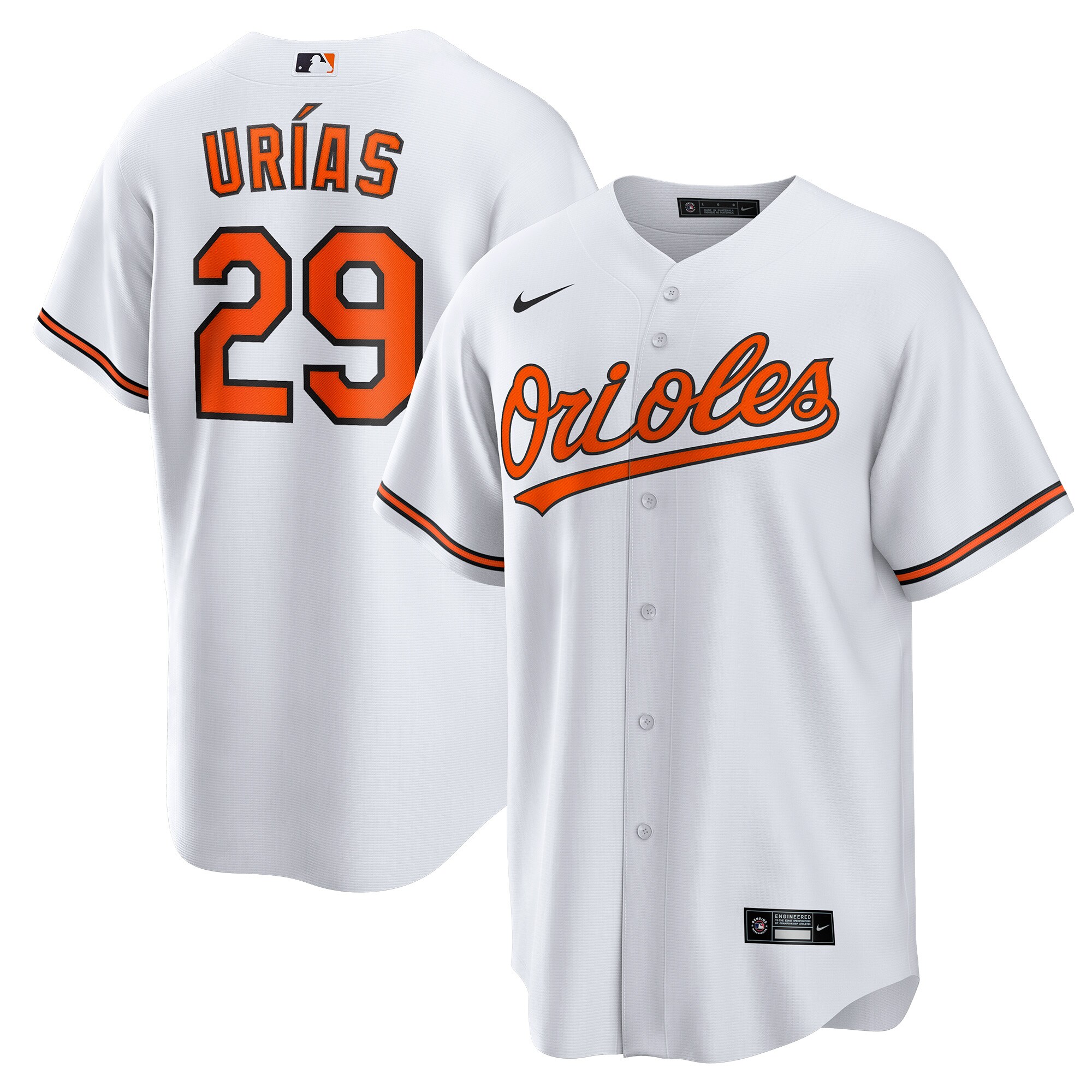 Men's Baltimore Orioles Ram?n Ur?as White Home Player Jersey