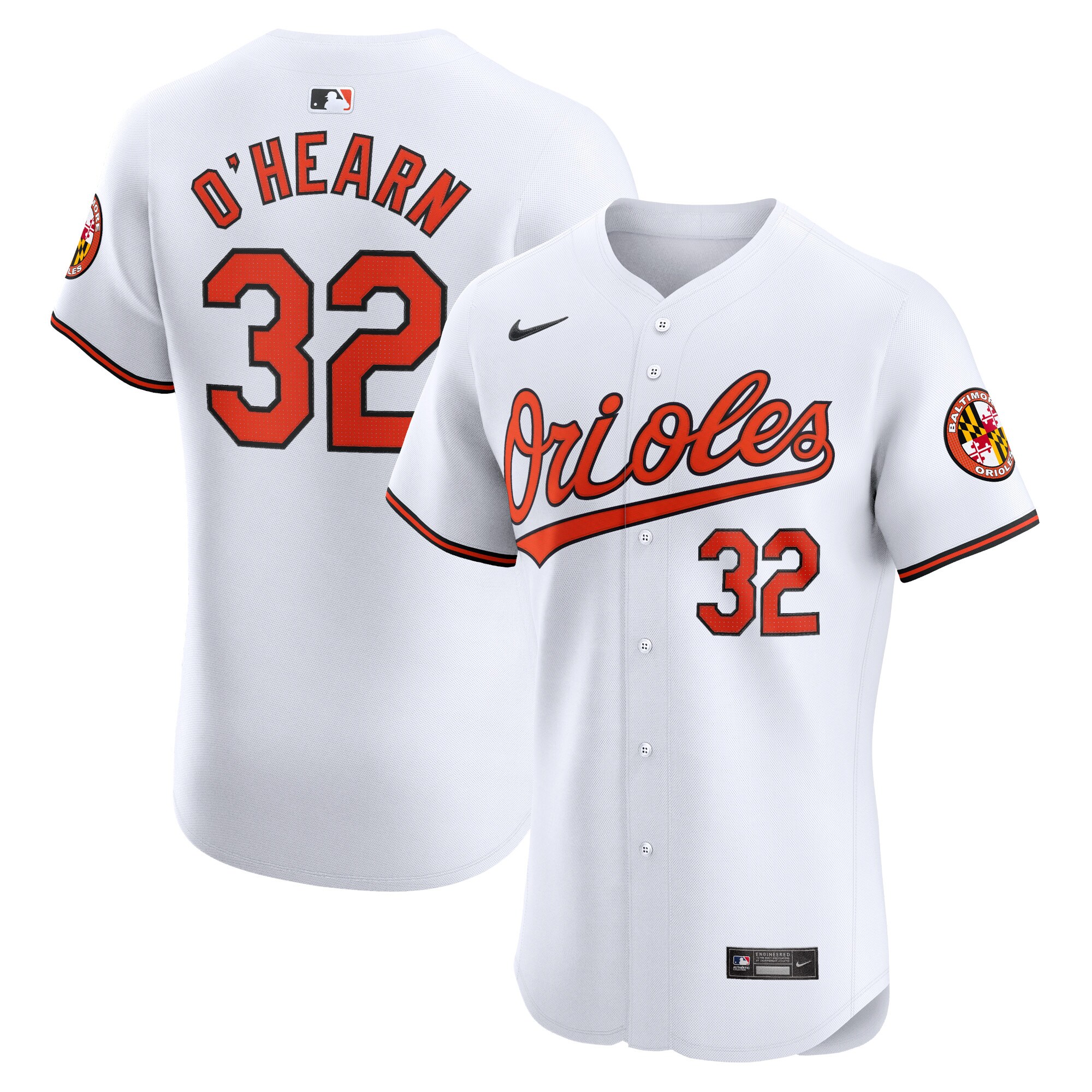 Men's Baltimore Orioles Ryan O'hearn White Home Elite Player Jersey