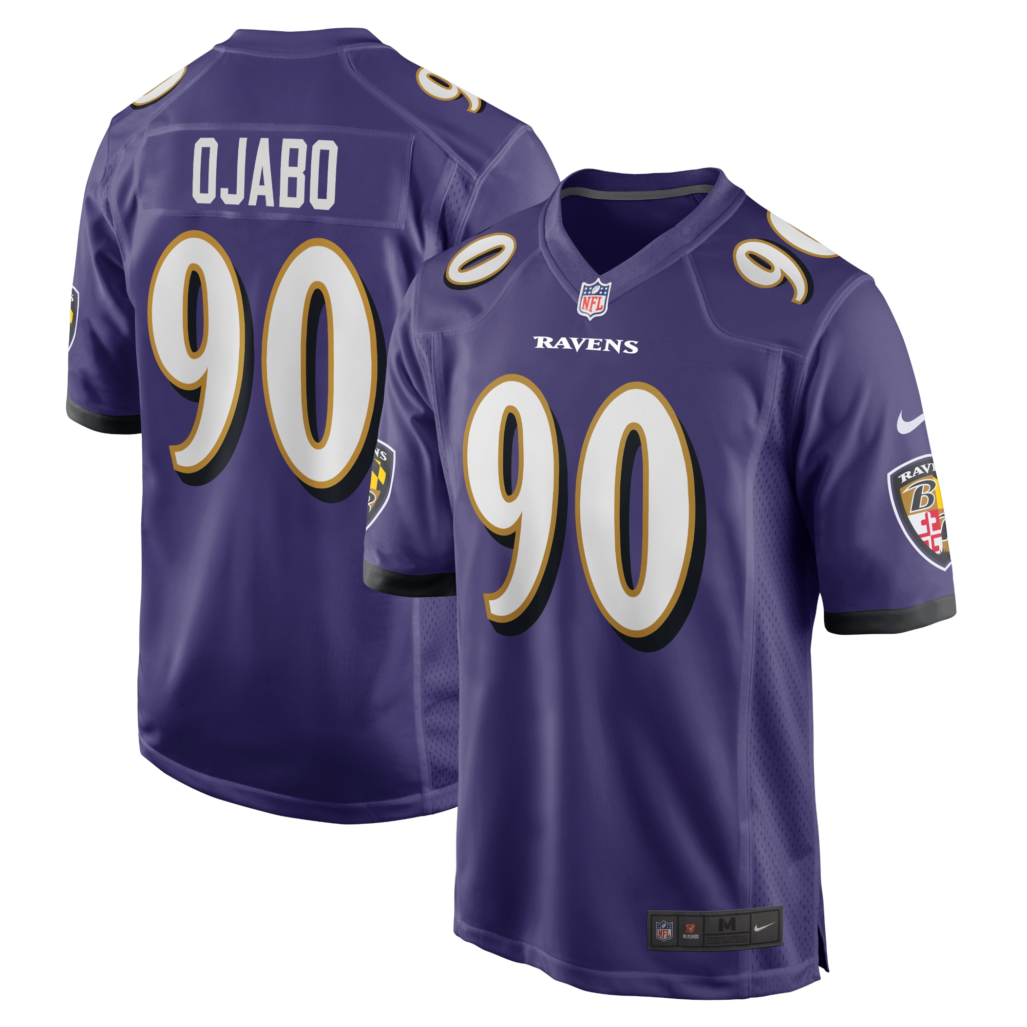 Men's Baltimore Ravens David Ojabo Purple Player Game Jersey Js6839