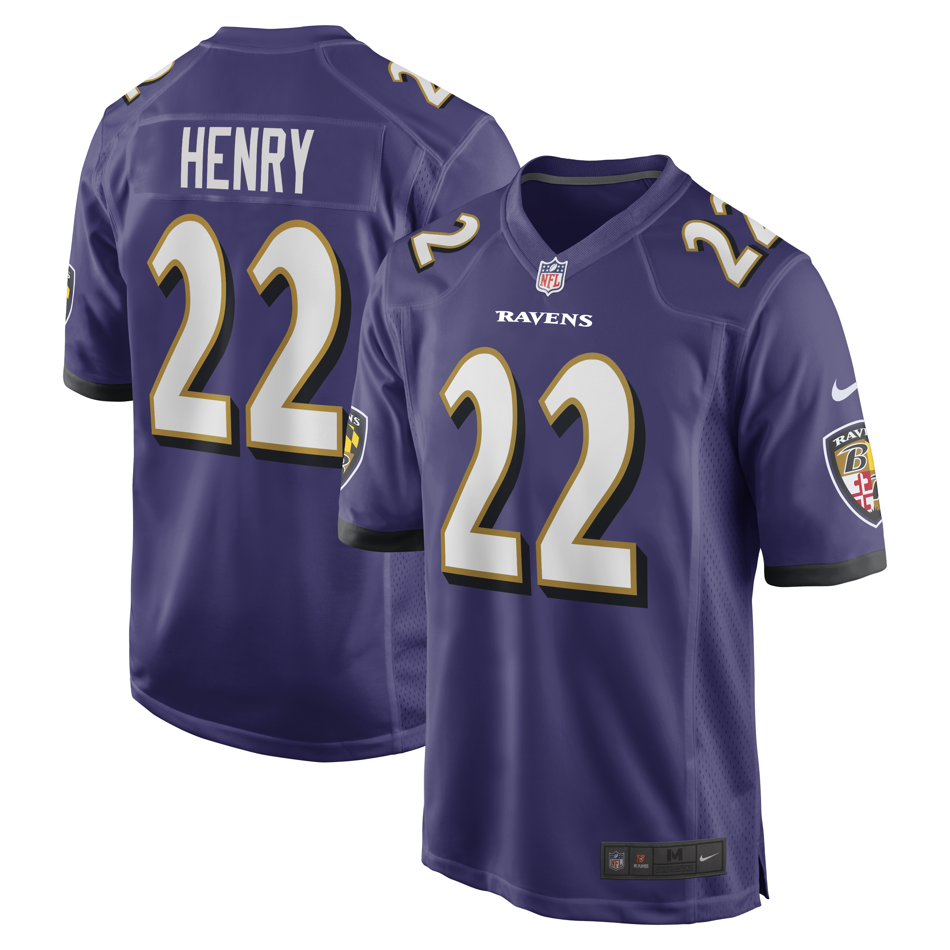 Men's Baltimore Ravens Derrick Henry Purple Game Player Jersey Js9607