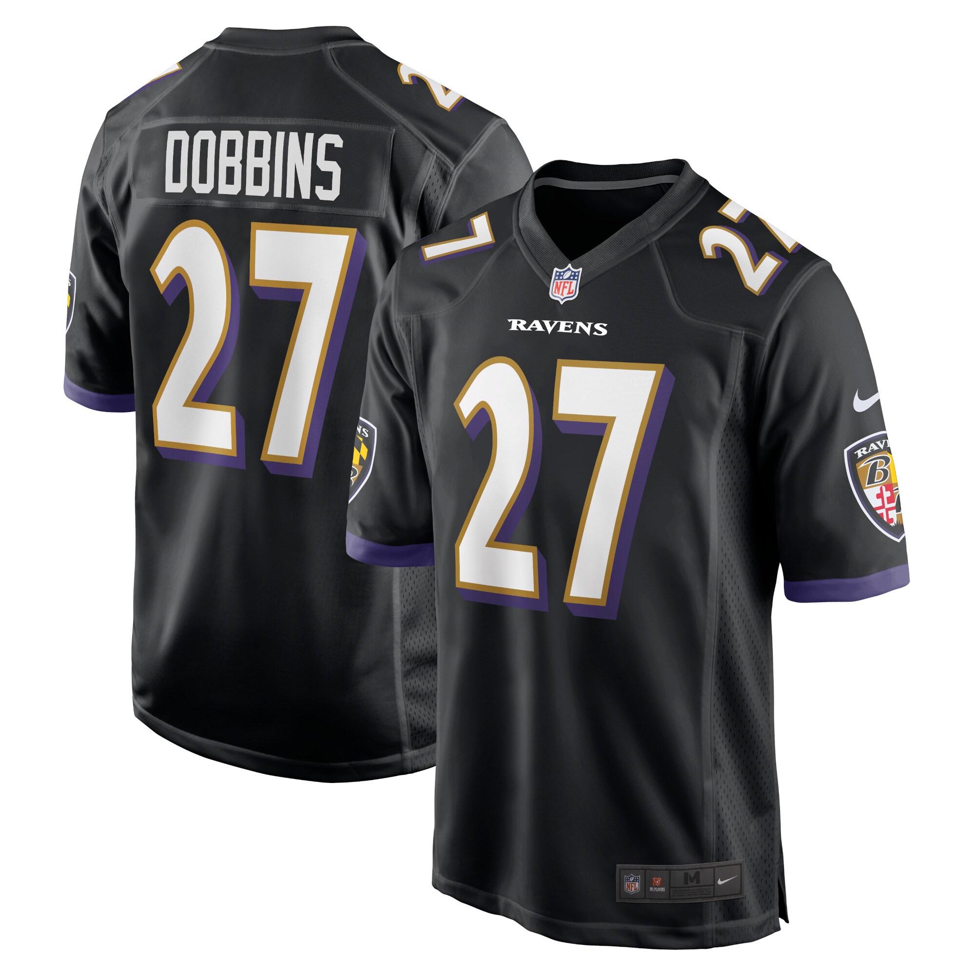 Men's Baltimore Ravens J.k. Dobbins Black Game Jersey Js5183