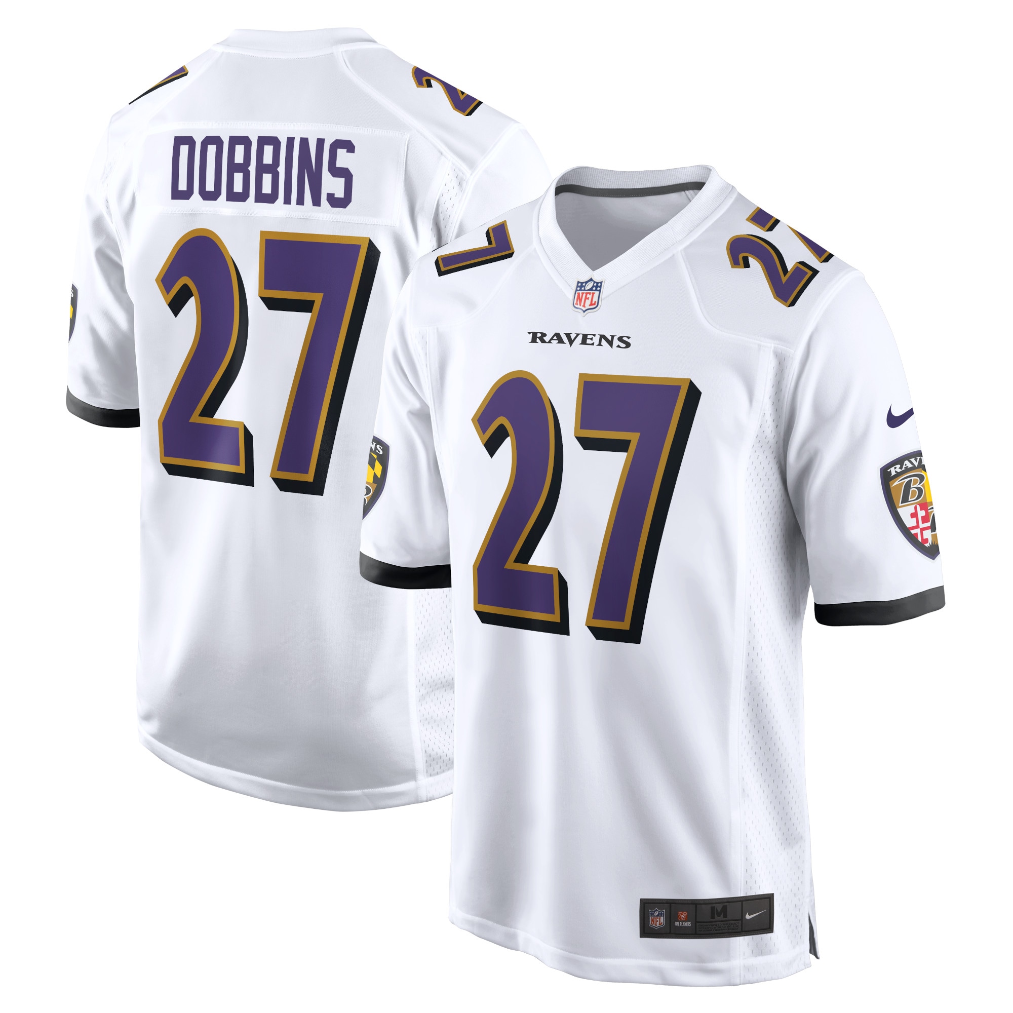 Men's Baltimore Ravens J.k. Dobbins White Game Jersey Js3664