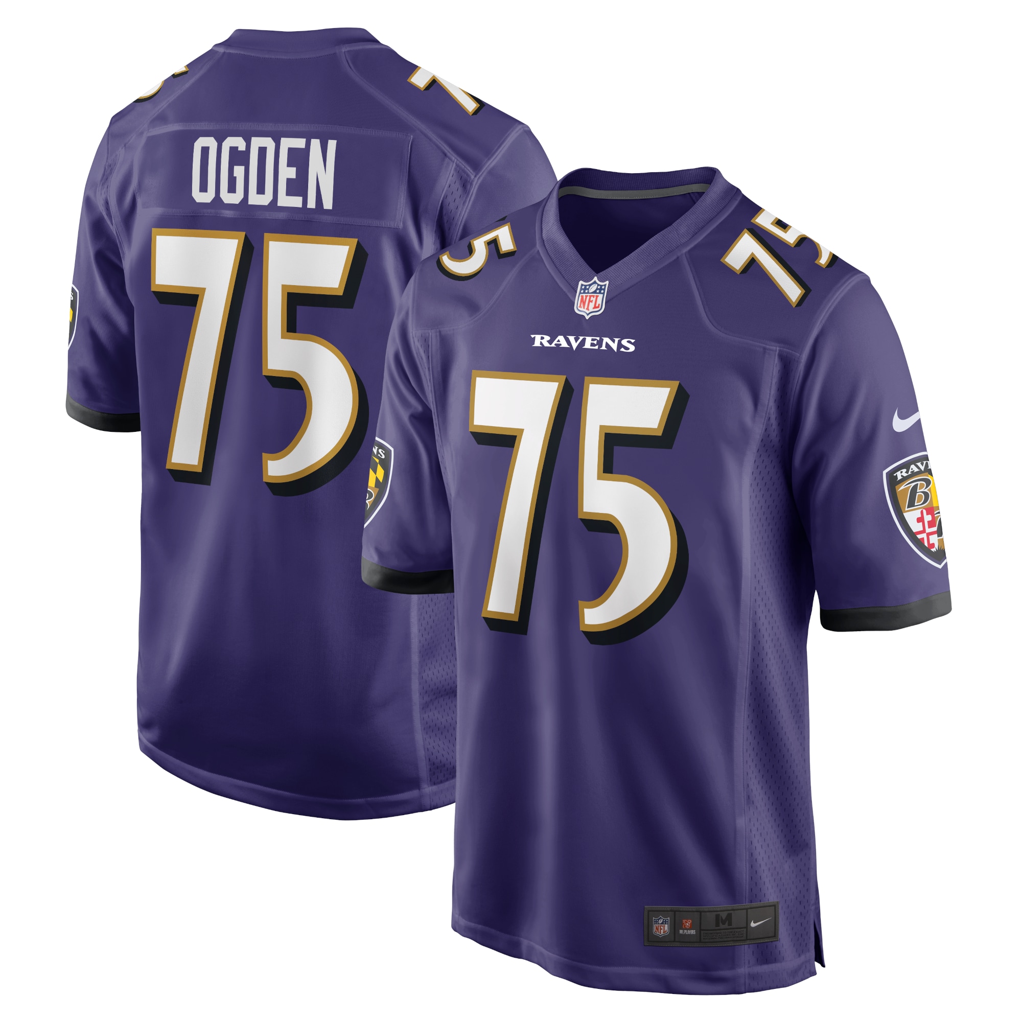 Men's Baltimore Ravens Jonathan Ogden Purple Retired Player Game Jersey Js5898