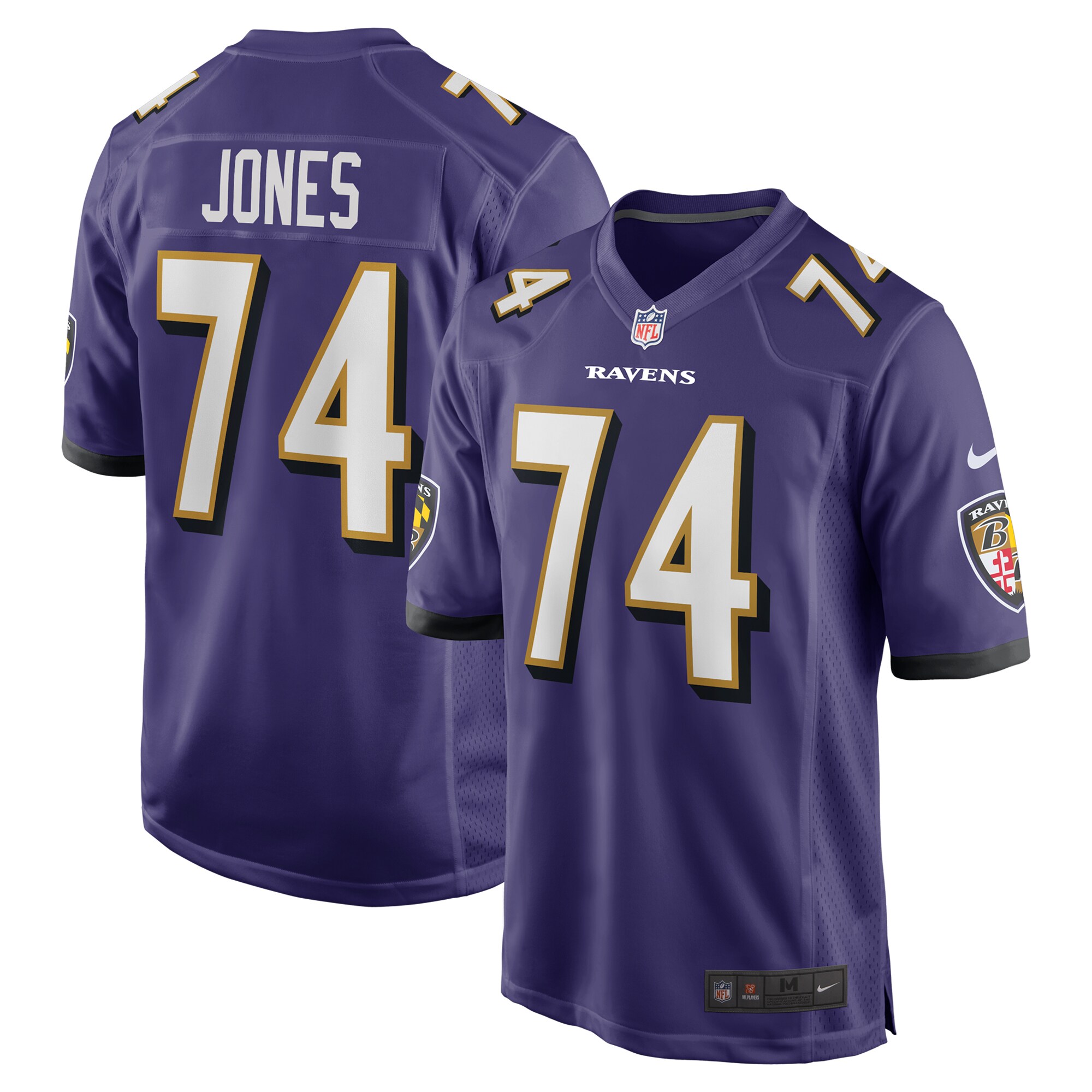 Men's Baltimore Ravens Josh Jones Purple Team Game Jersey Js8728