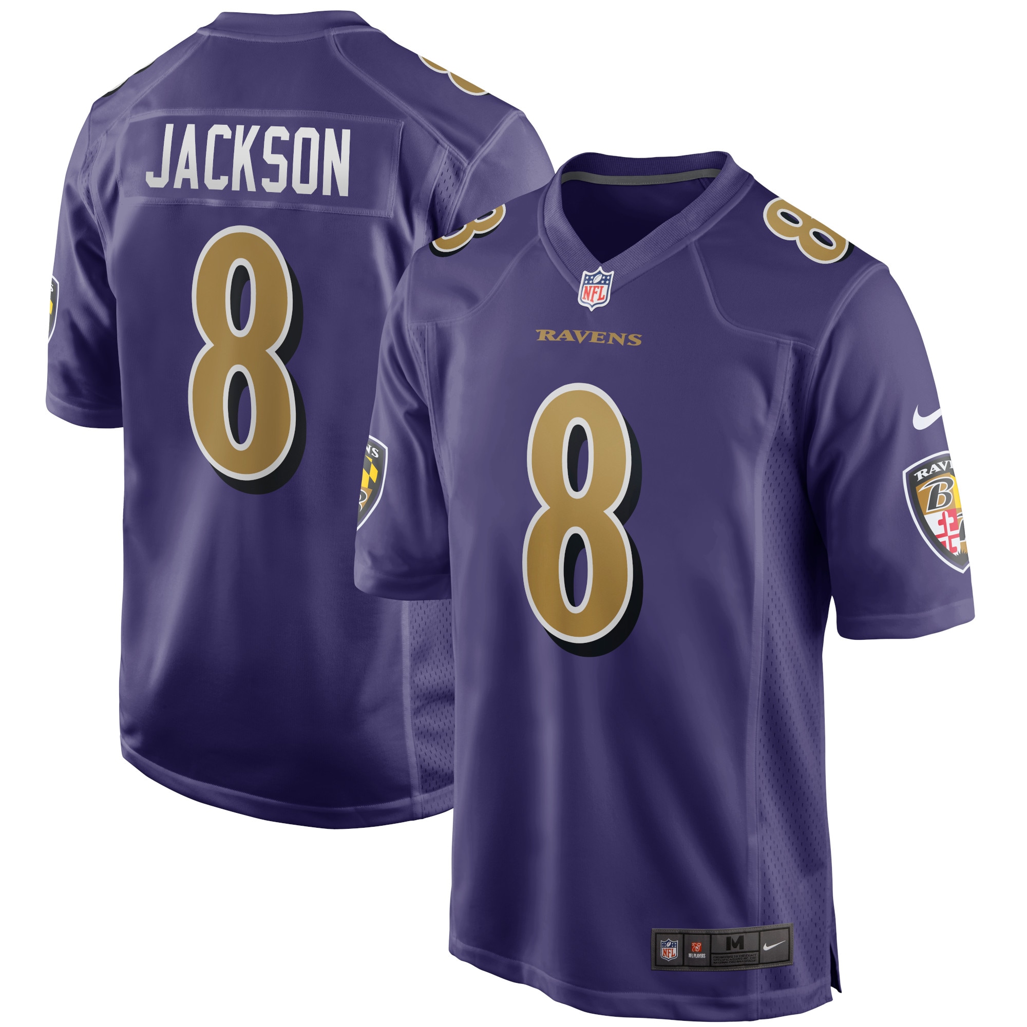 Men's Baltimore Ravens Lamar Jackson Purple Alternate Game Jersey Js9046