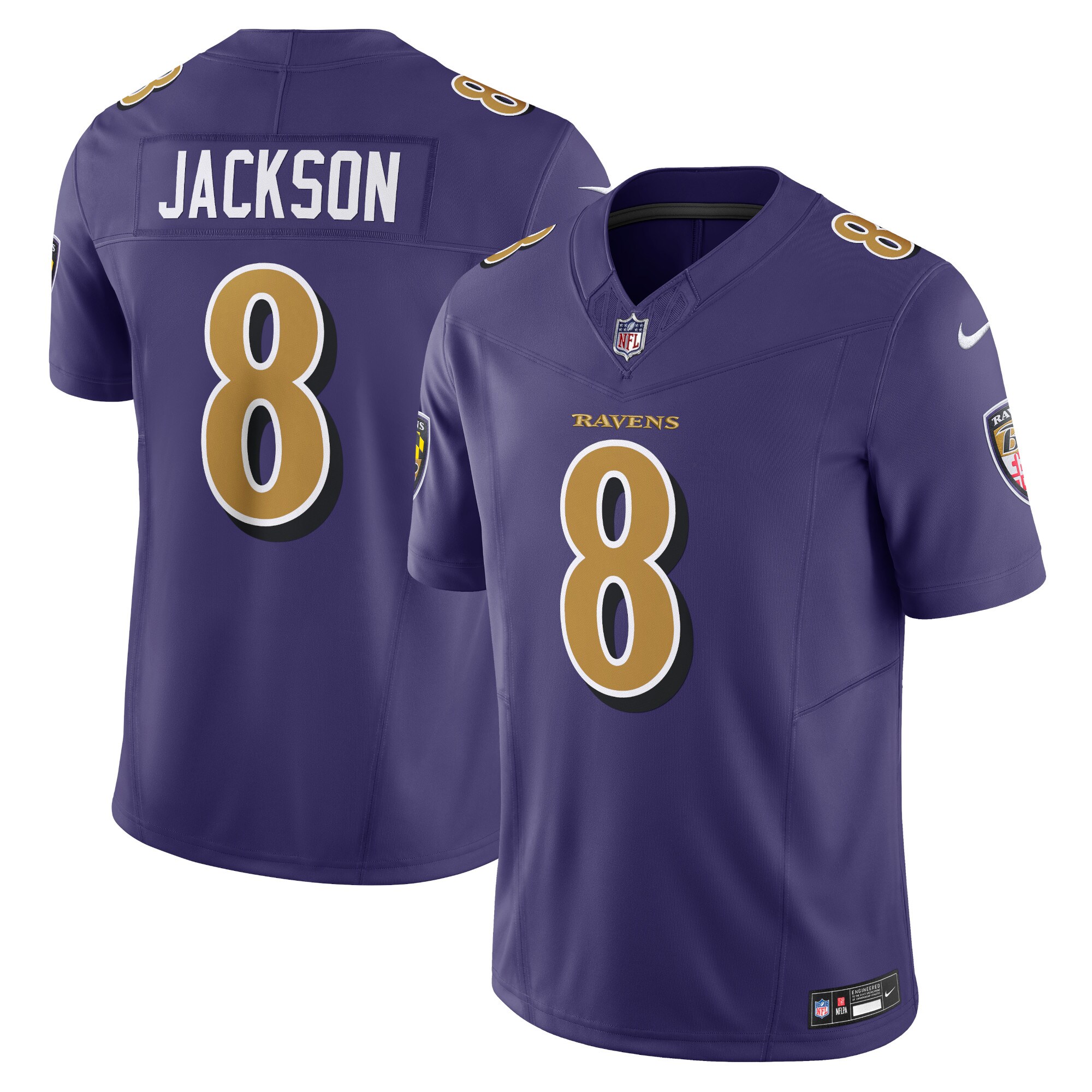 Men's Baltimore Ravens Lamar Jackson Purple Vapor F.u.s.e. Limited Jersey Js4383