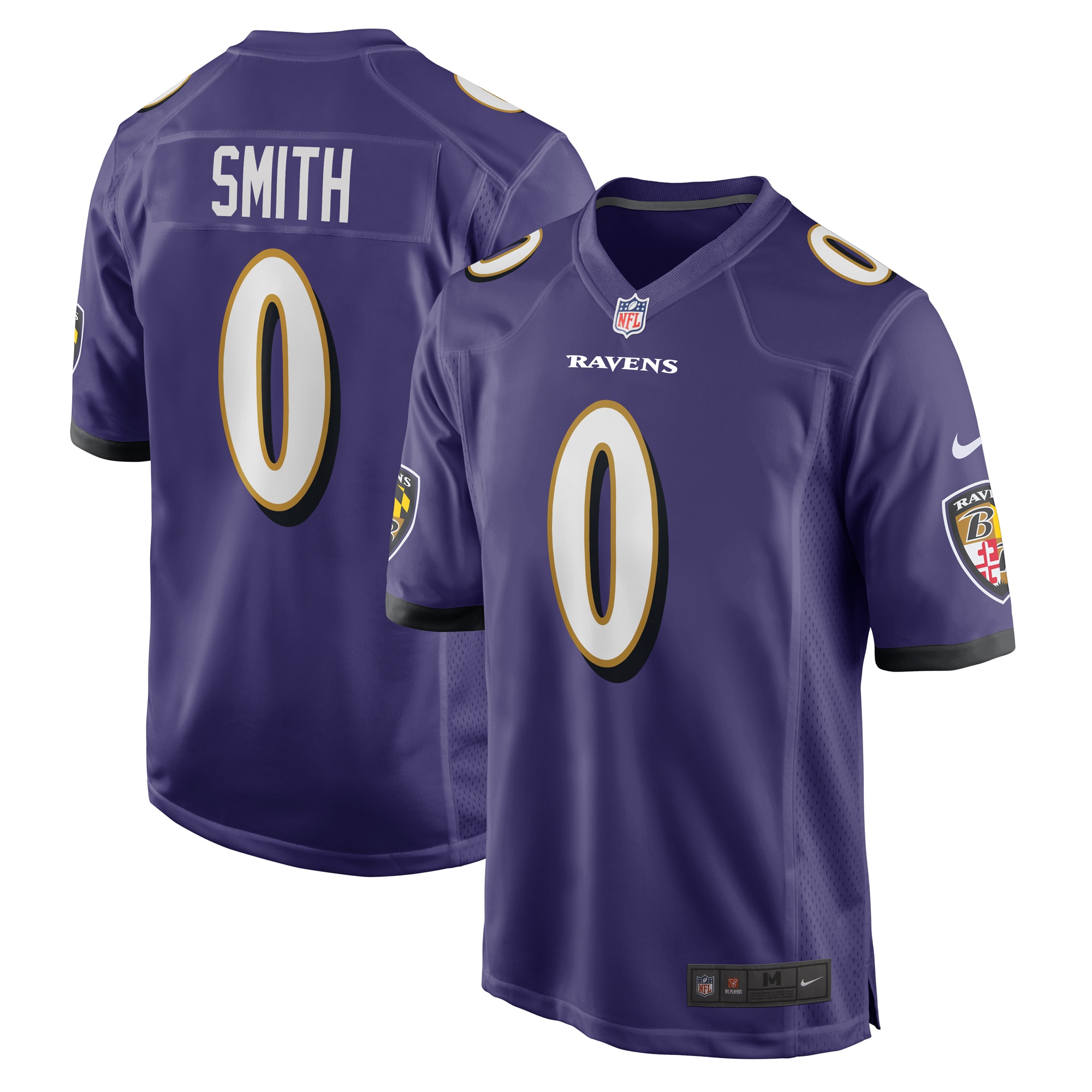 Men's Baltimore Ravens Roquan Smith Purple Team Game Jersey Js8028