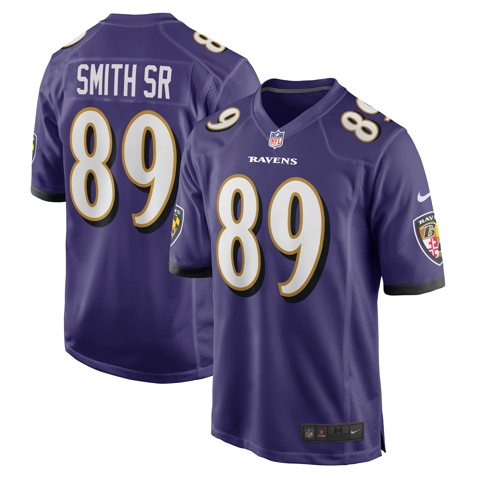 Men's Baltimore Ravens Steve Smith Sr. Purple Retired Player Game Jersey Js7770