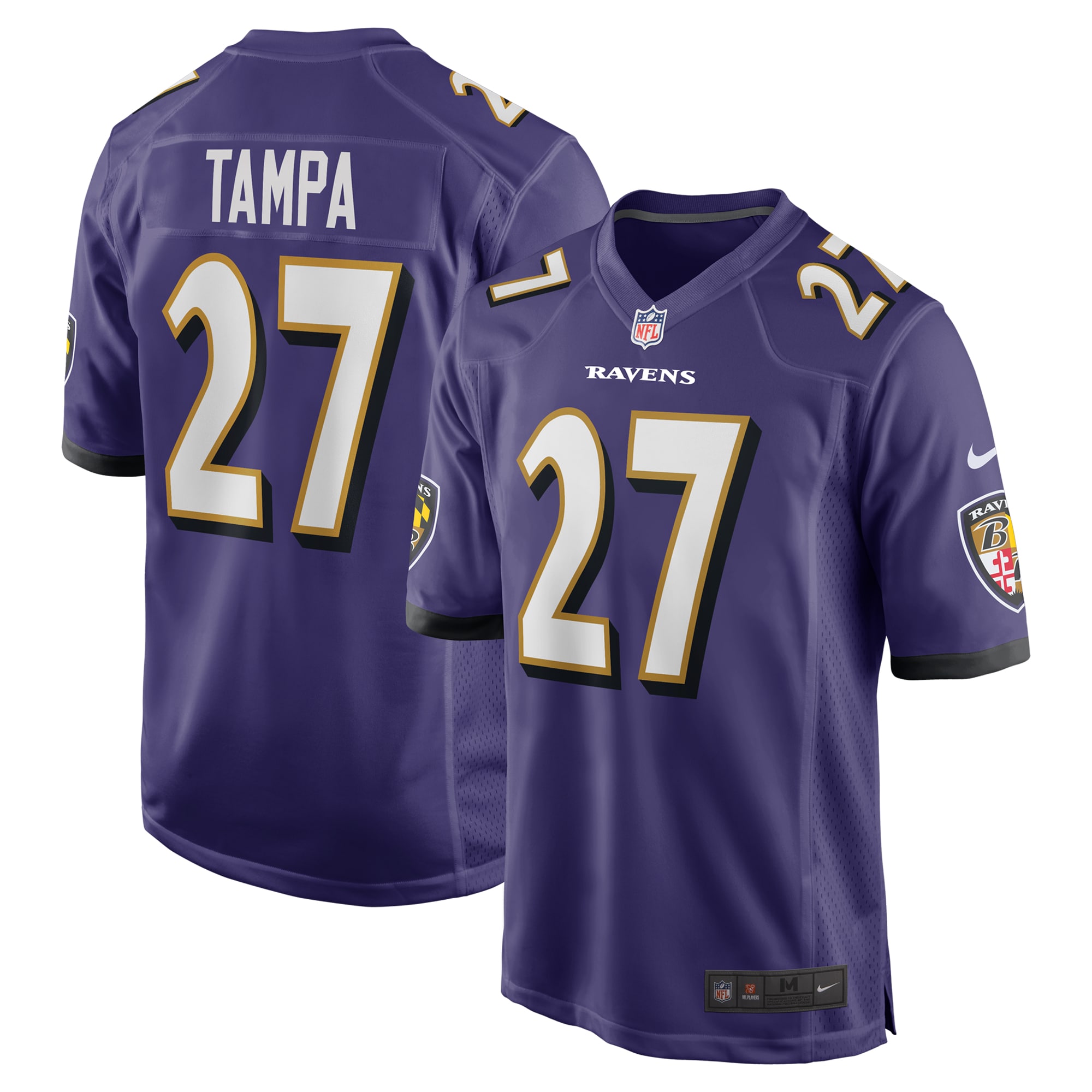 Men's Baltimore Ravens T.j. Tampa Purple Team Game Jersey Js4651