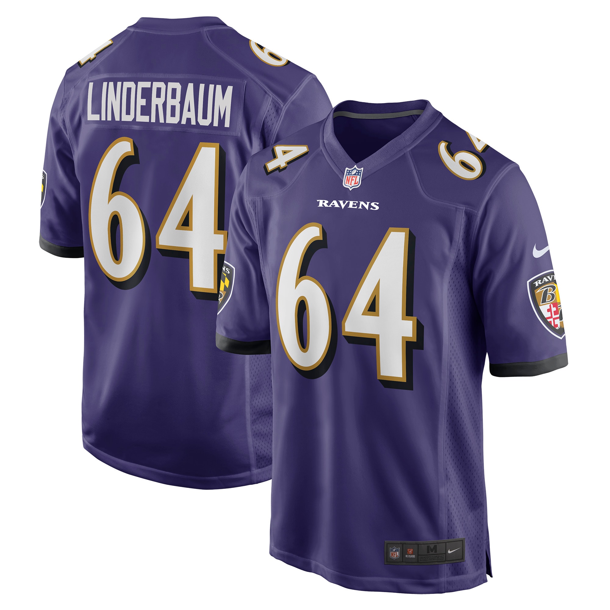Men's Baltimore Ravens Tyler Linderbaum Purple Player Game Jersey Js4542