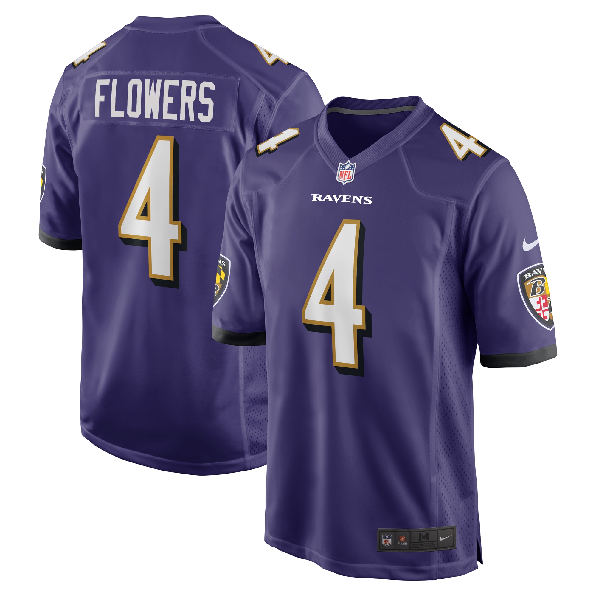 Men's Baltimore Ravens Zay Flowers Purple Game Jersey Js6043