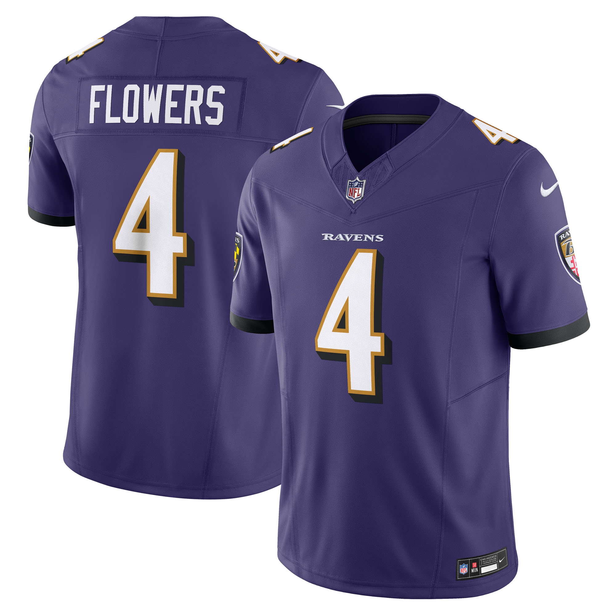 Men's Baltimore Ravens Zay Flowers Purple Vapor F.u.s.e. Limited Jersey Js2009