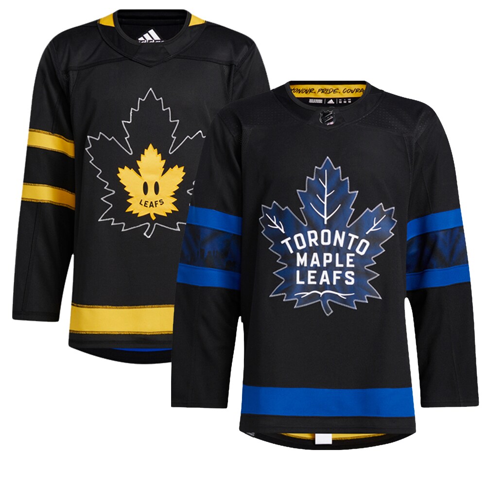 Men's Black Toronto Maple Leafs X Drew House Alternate Blank Jersey