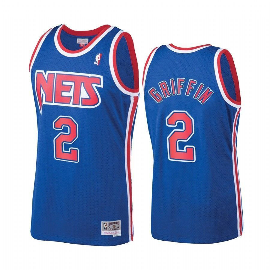 Men's Blake Griffin 2 Brooklyn Nets Hardwood Classics Jersey Blue