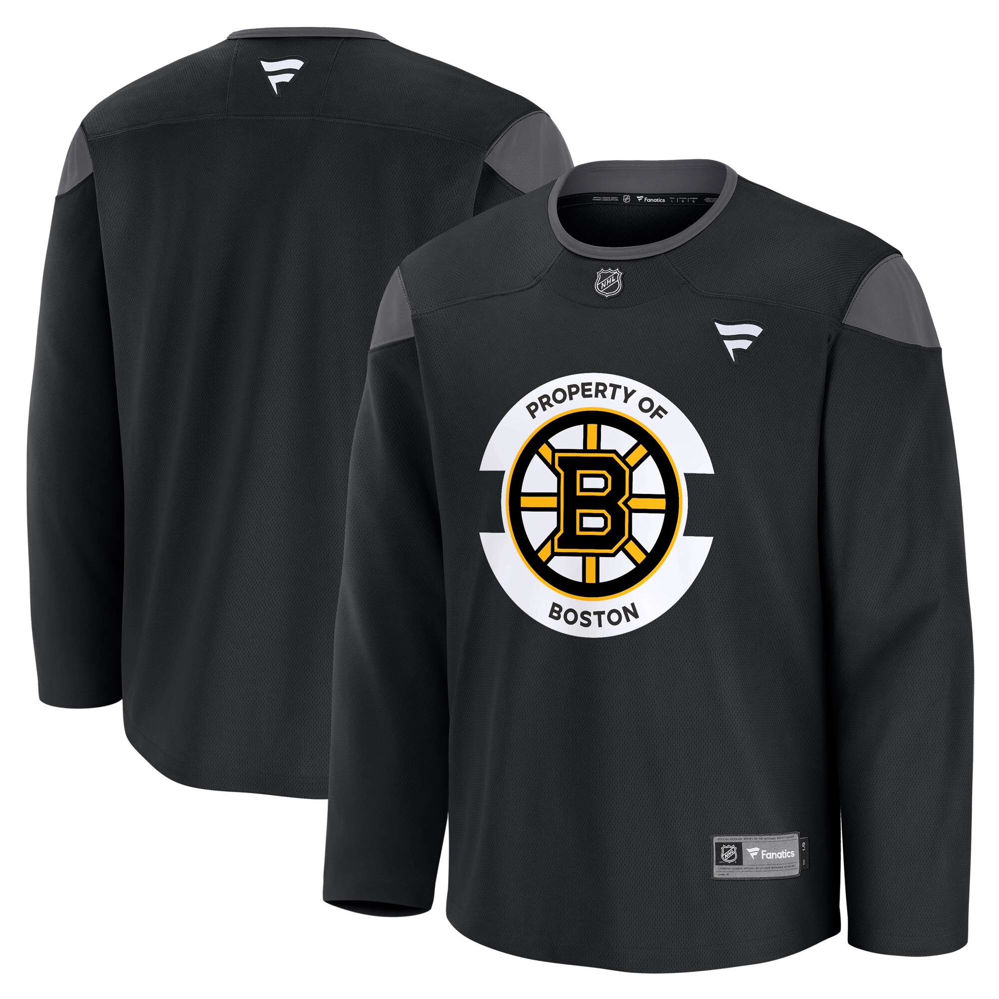 Men's Boston Bruins Black Team Practice Jersey