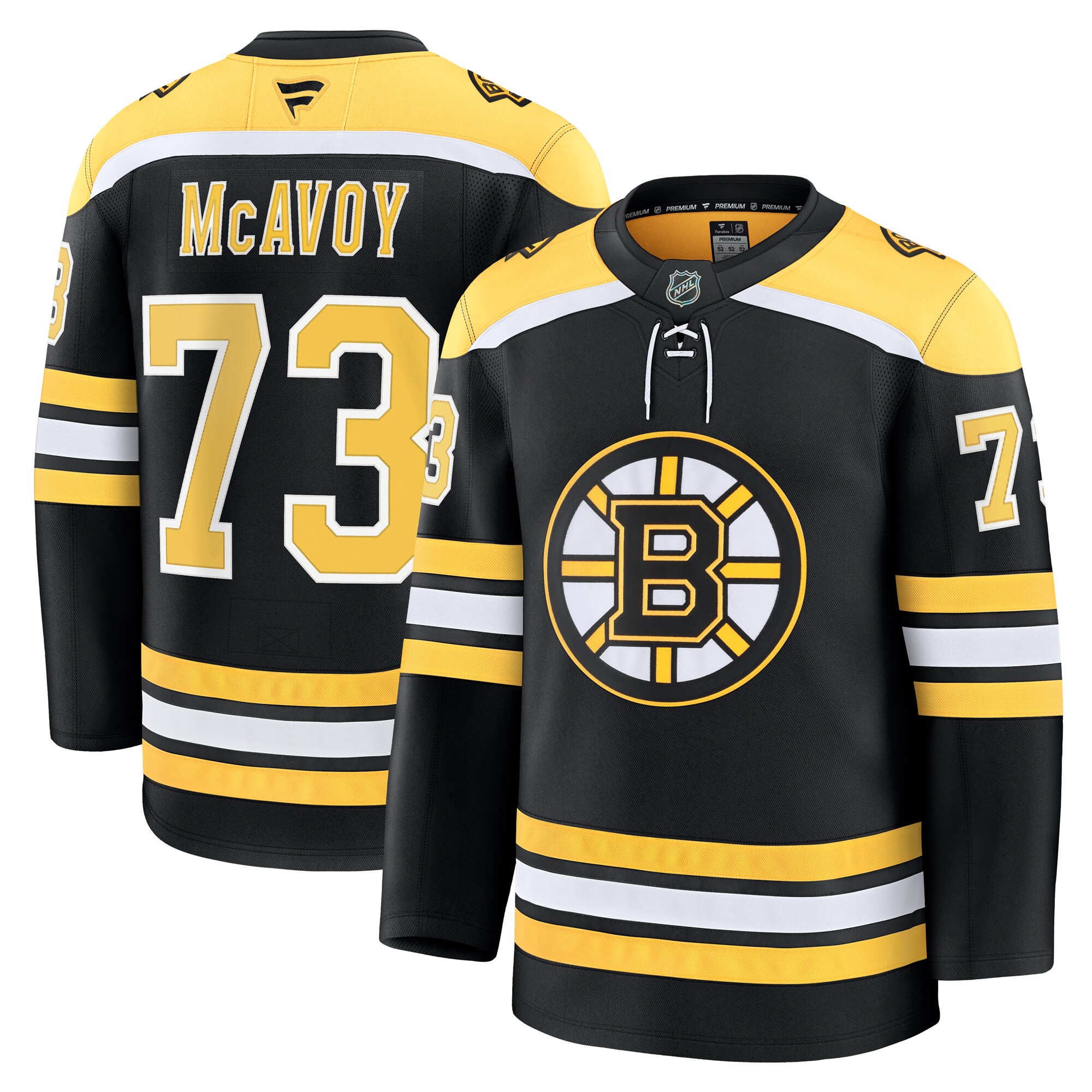 Men's Boston Bruins Charlie Mcavoy Black Home Premium Jersey