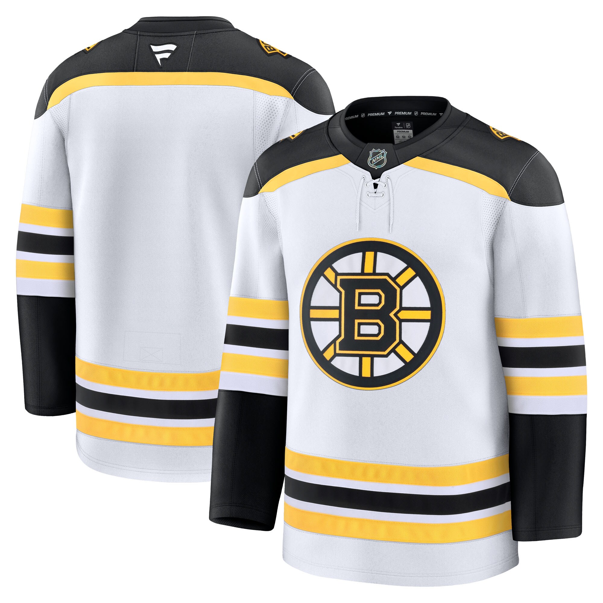 Men's Boston Bruins White Away Premium Jersey