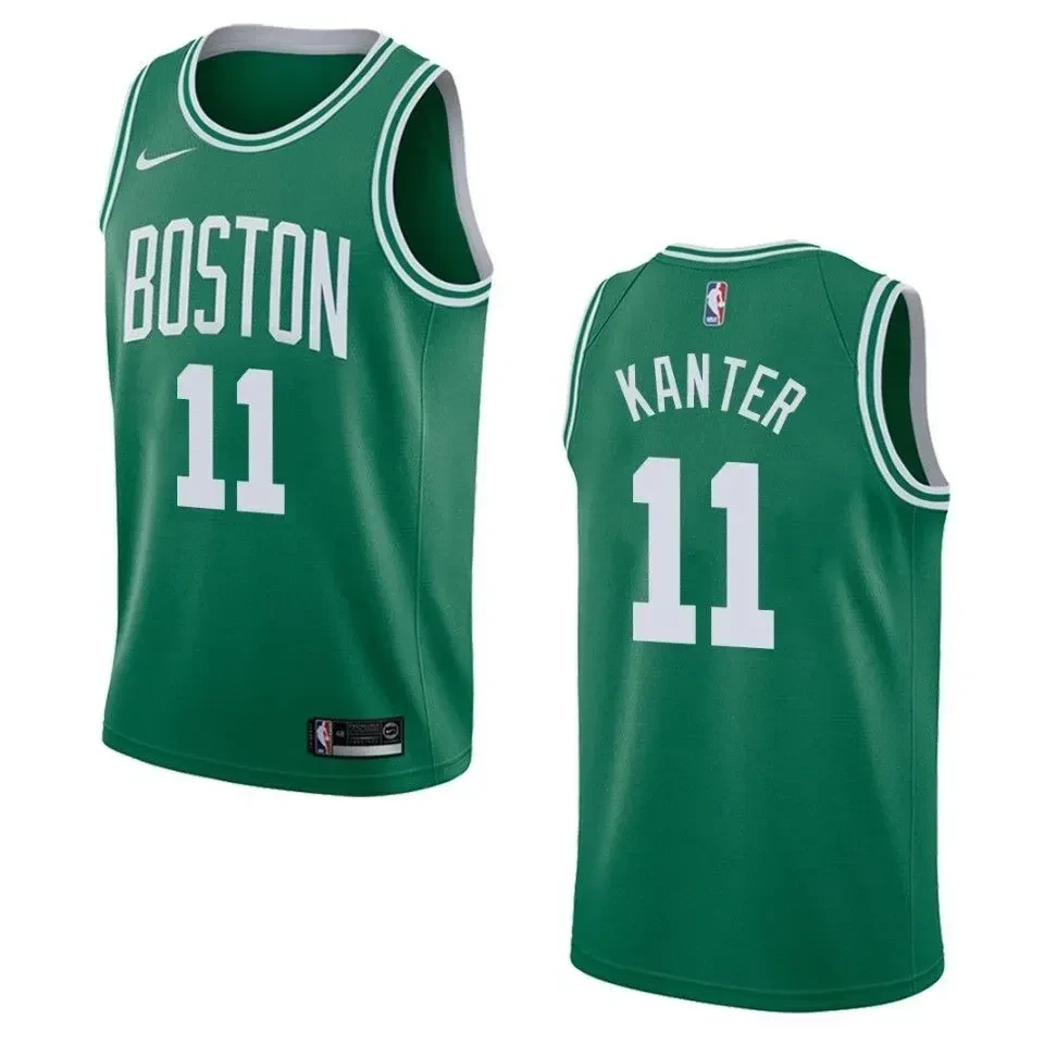 Men's Boston Celtics 11 Enes Kanter Icon Swingman Jersey - Green