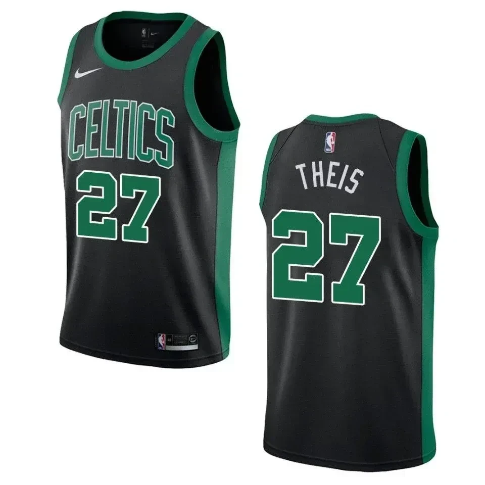Men's Boston Celtics 27 Daniel Theis Statement Swingman Jersey - Black