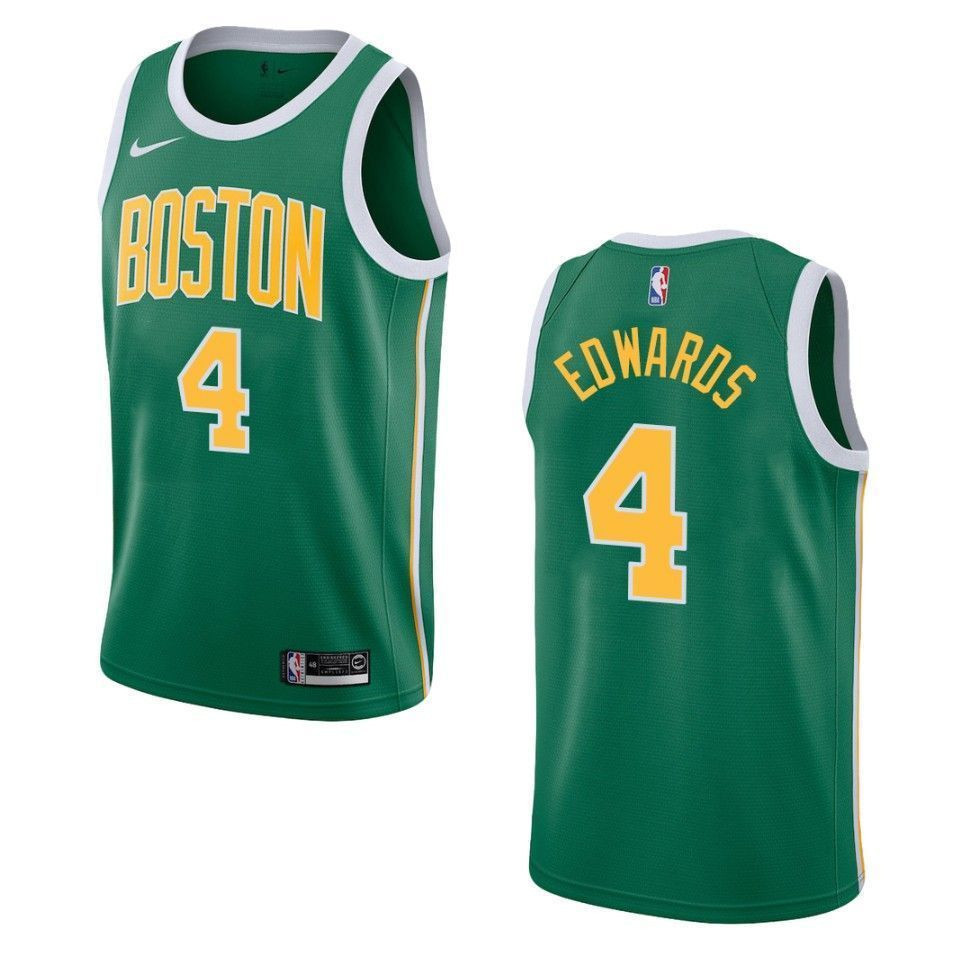 Men's Boston Celtics 4 Carsen Edwards Earned Swingman Jersey - Green