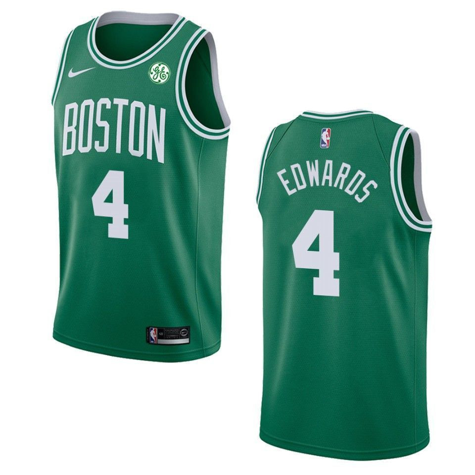Men's Boston Celtics 4 Carsen Edwards Icon Swingman Jersey - Green