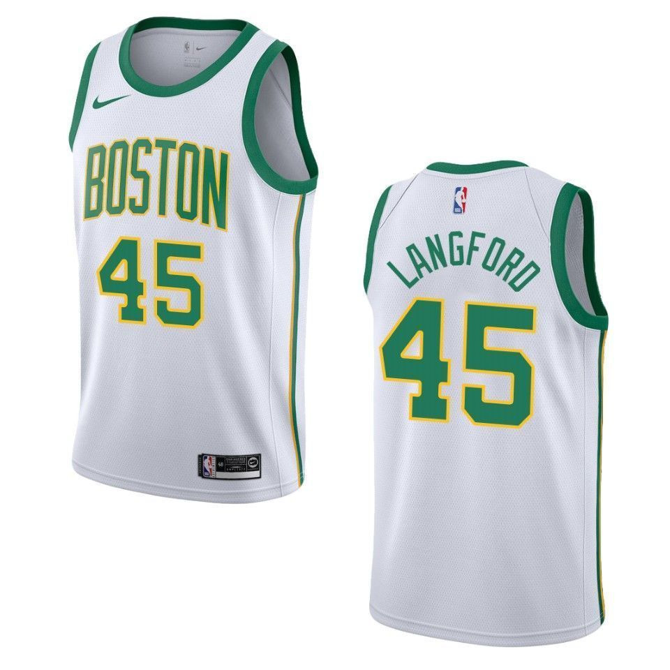 Men's Boston Celtics 45 Romeo Langford City Swingman Jersey - White
