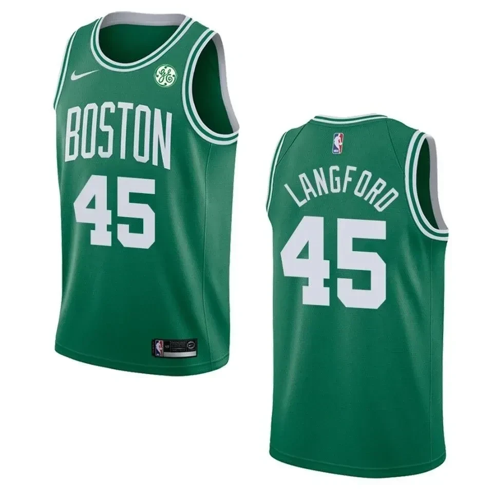 Men's Boston Celtics 45 Romeo Langford Icon Swingman Jersey - Green