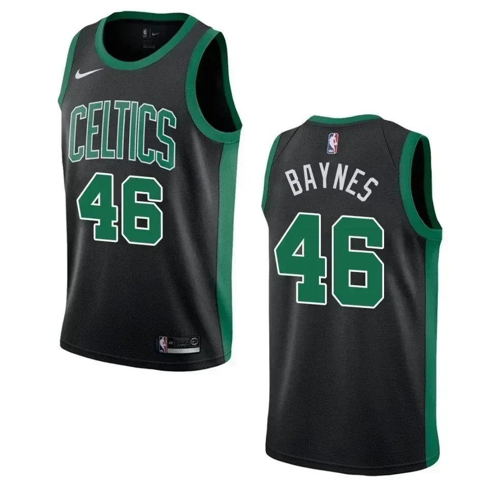 Men's Boston Celtics 46 Aron Baynes Statement Swingman Jersey - Black