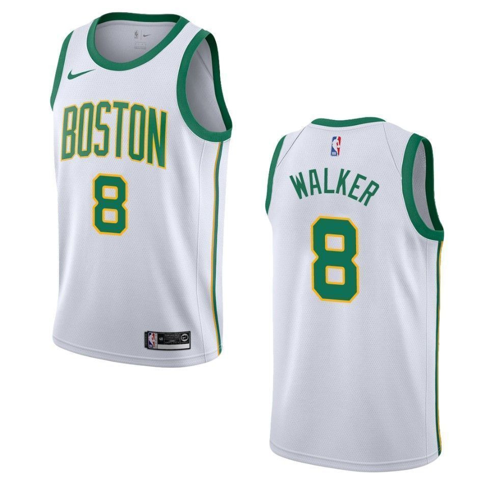 Men's Boston Celtics 8 Kemba Walker City Swingman Jersey - White