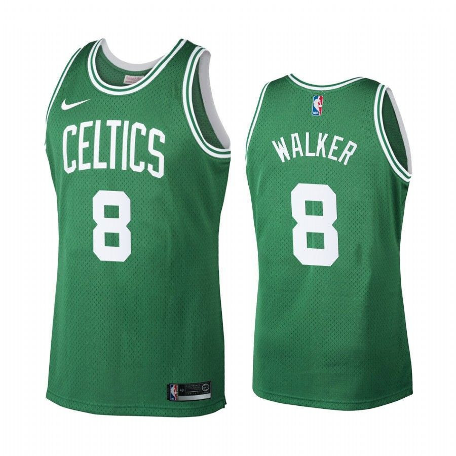 Men's Boston Celtics 8 Kemba Walker Green Hardwood Classics Jersey