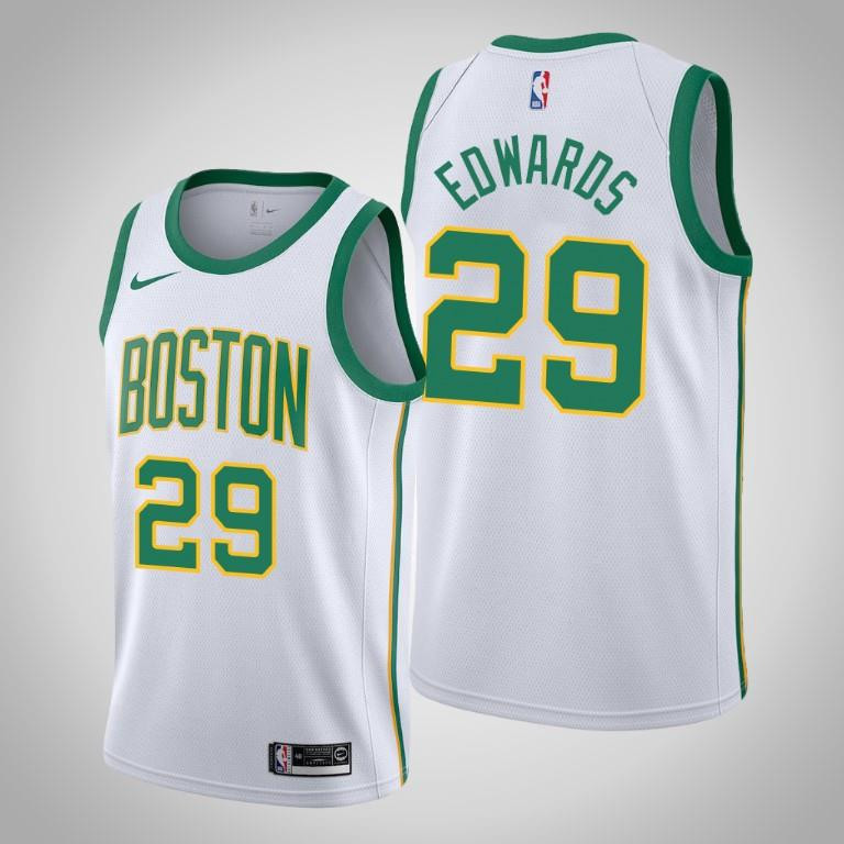 Men's Boston Celtics Carsen Edwards 29 White Swingman Jersey - City Edition - Men Jersey