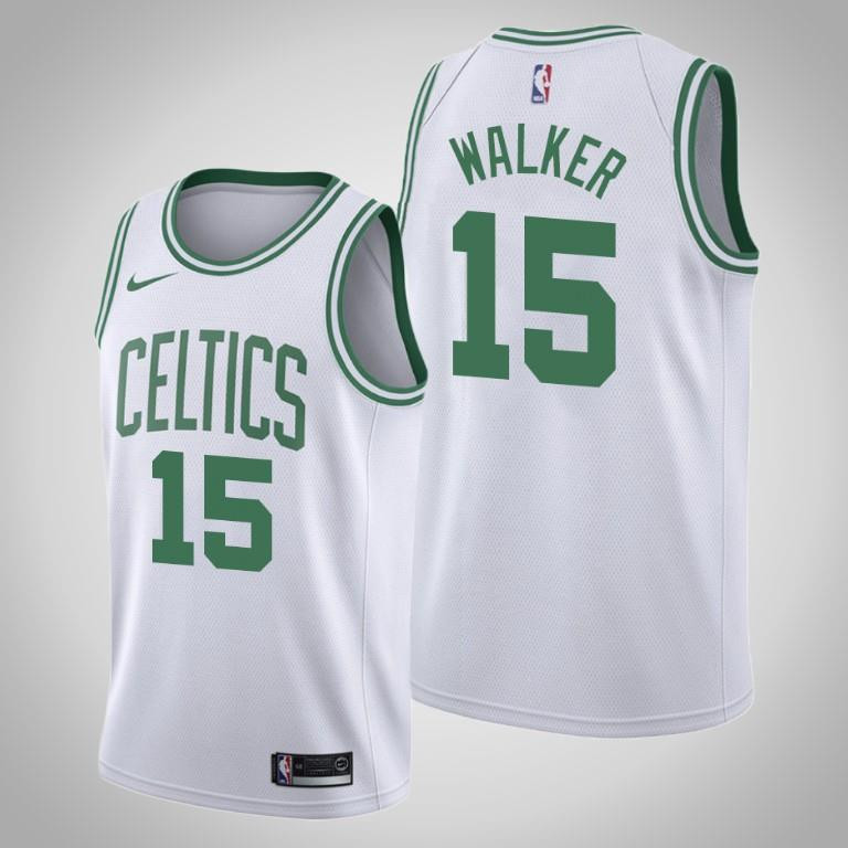 Men's Boston Celtics Kemba Walker 15 White Swingman Jersey - Association - Men Jersey