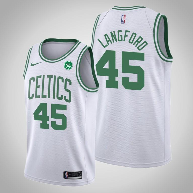 Men's Boston Celtics Romeo Langford 45 White Swingman Jersey - Association Edition - Men Jersey