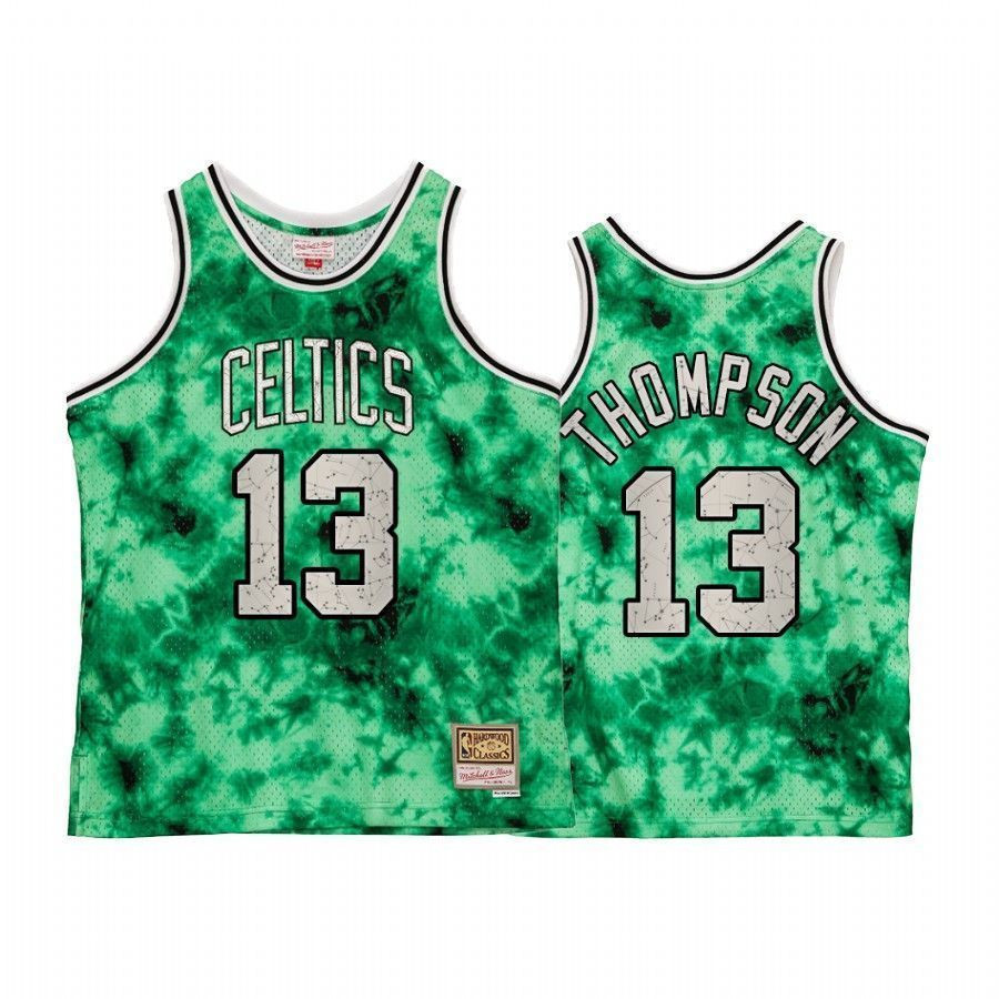 Men's Boston Celtics Tristan Thompson Galaxy Constellation Jersey Green Vintage