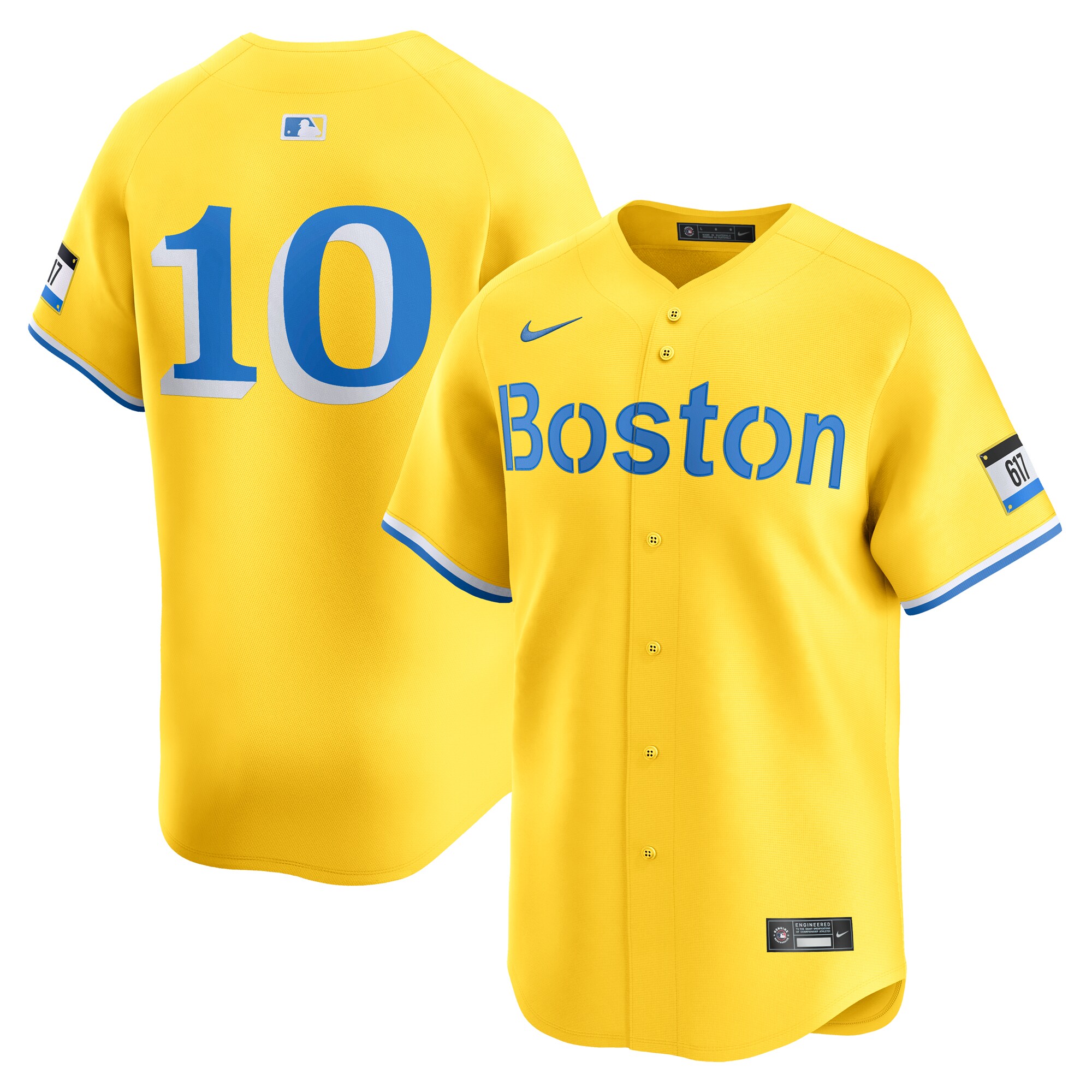 Men's Boston Red Sox Trevor Story Gold City Connect Limited Player Jersey