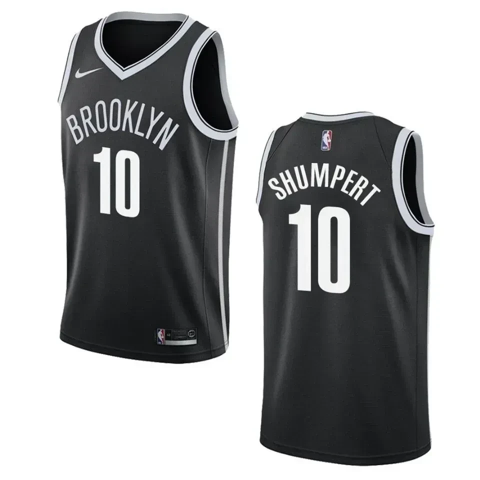 Men's Brooklyn Nets 10 Iman Shumpert Icon Swingman Jersey - Black