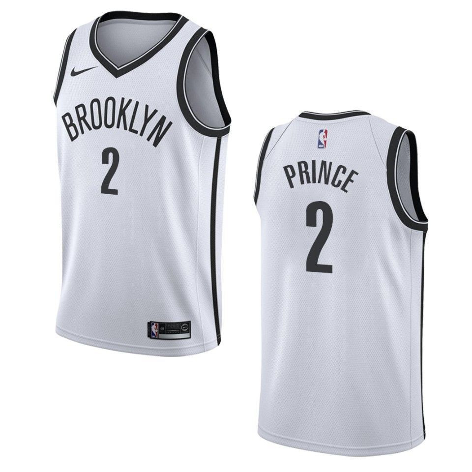 Men's Brooklyn Nets 2 Taurean Prince Association Swingman Jersey - White