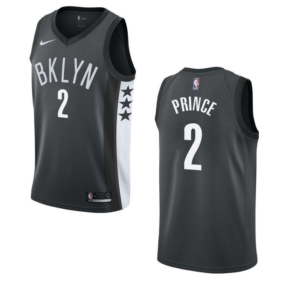 Men's Brooklyn Nets 2 Taurean Prince Statement Swingman Jersey - Black