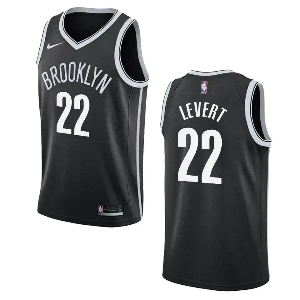 Men's Brooklyn Nets 22 Caris Levert Icon Swingman Jersey - Black